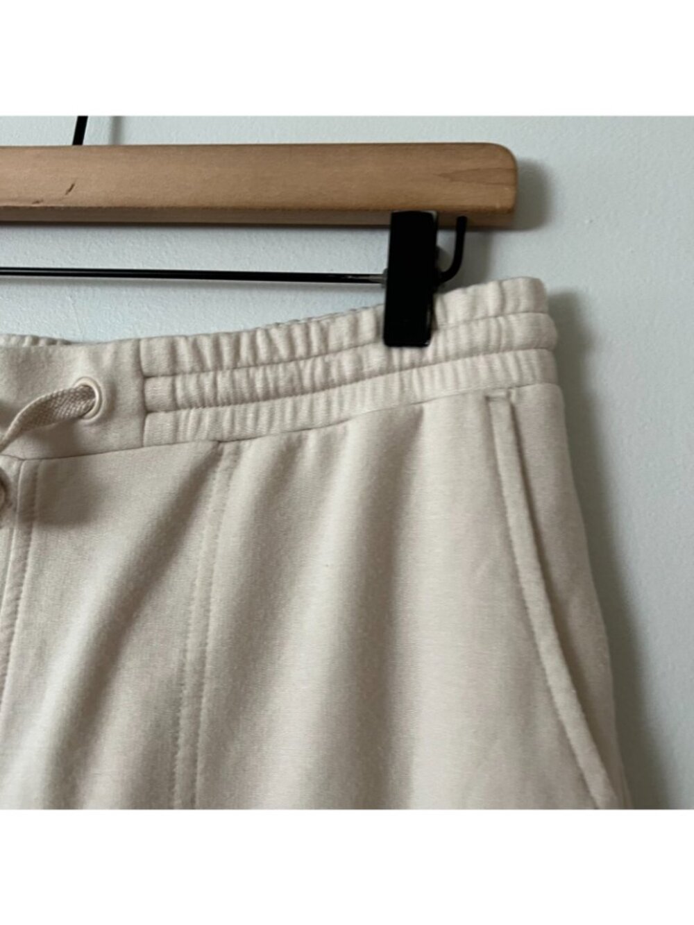 Quince SuperSoft Fleece Joggers Off-White Women's Size Medium - Picture 4 of 10